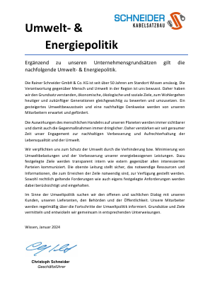 Umwelt- & Energiepolitik — Vorschau