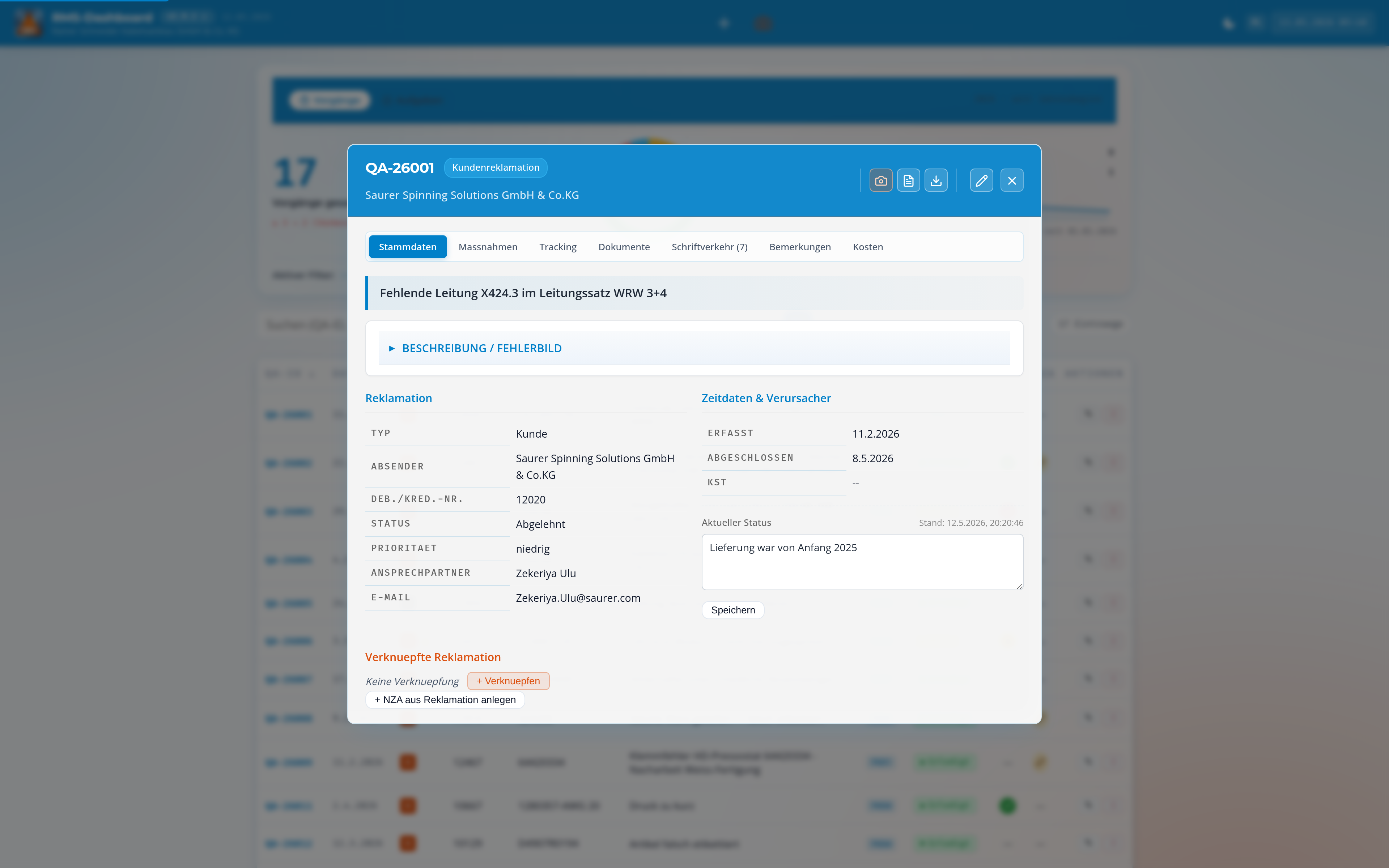 RMS Detail Stammdaten